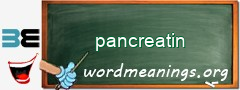 WordMeaning blackboard for pancreatin